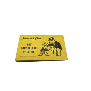 1961 Monopoly Game Set of 16 Community Chest Cards